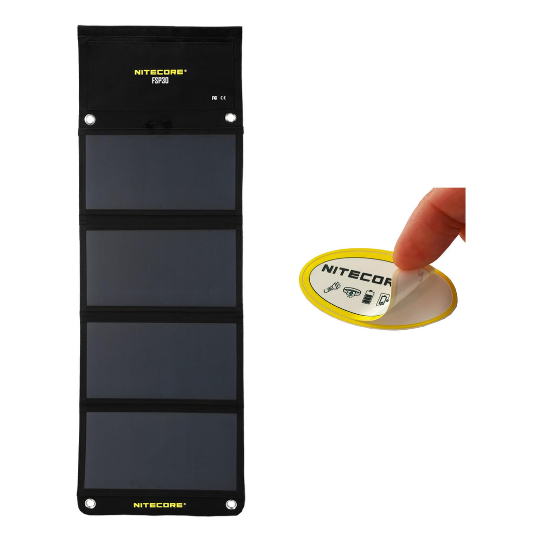 NITECORE FSP30 Tragbares Solar-Ladegerät, 30 W, USB-A und USB-C, 3 Ausgangsanschlüsse, hohe Effizien