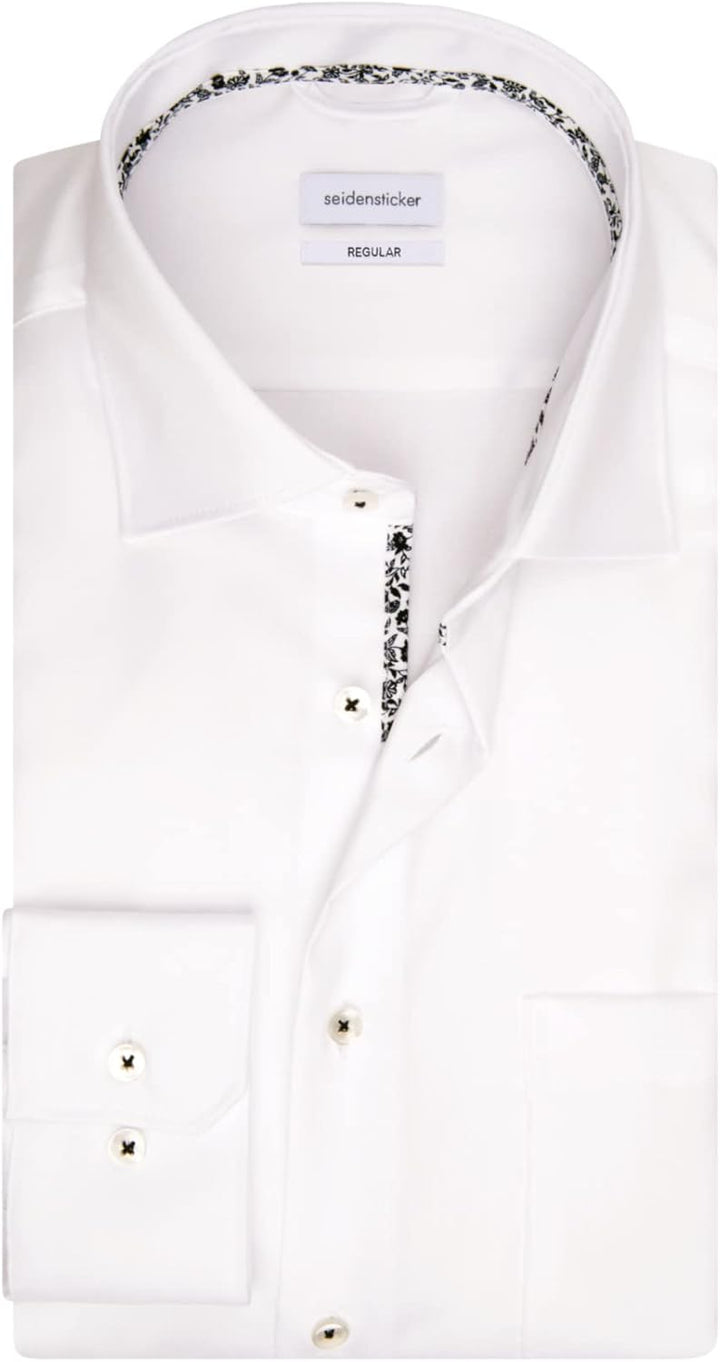Seidensticker Herren Hemd 43 Weiss, 43 Wei&#xDF;