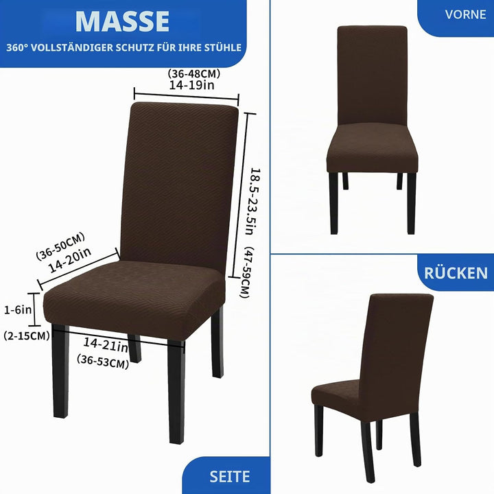 XINEAGE Stuhlhussen 4er Set, Stretch Stuhlhussen für Esszimmerstühle, Universale Stuhlhussen Waschba