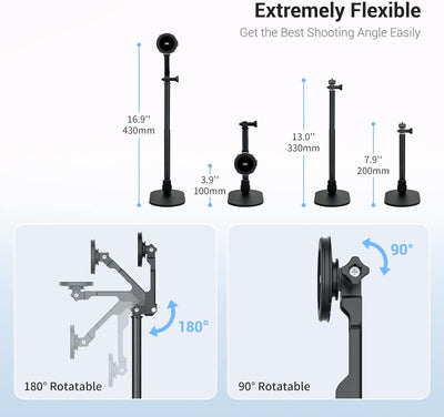 JJC Magnetischer Handy Halterung Filmen Ständer Schreibtisch für iPhone 14/13/12/Mag-Safe Hülle – Ha