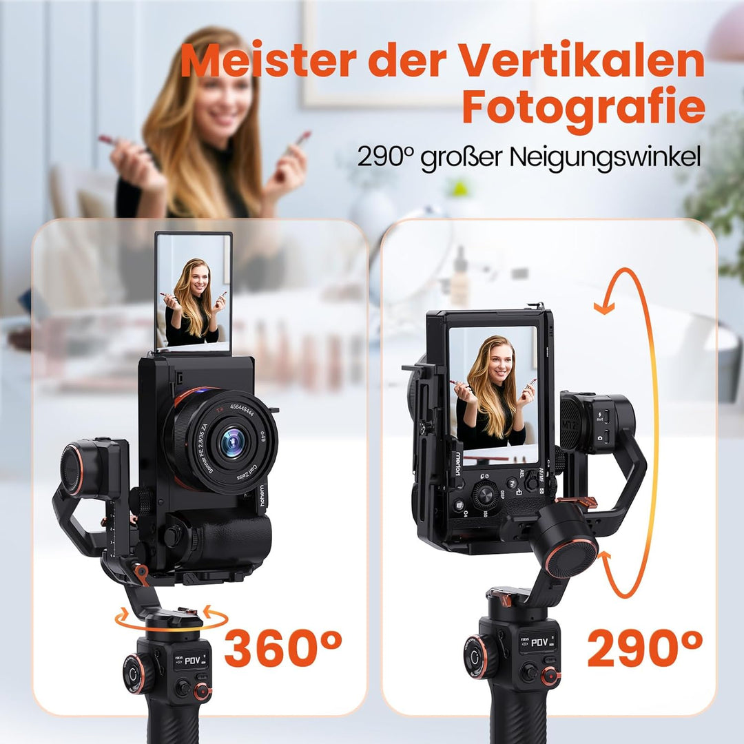 Hohem iSteady MT2, Gimbal Kamera, 3-Achsen Gimbal Stabilizer für Kamera Spiegellose Action Cam Smart