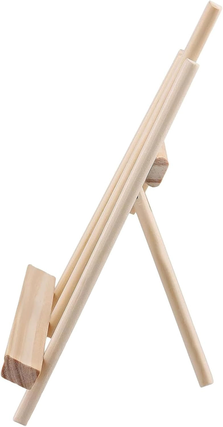 6 Stück Holz Staffelei Klein 21 x 28 cm, Kleine Tischstaffelei aus Kiefernholz, Mini Staffeleien Hol
