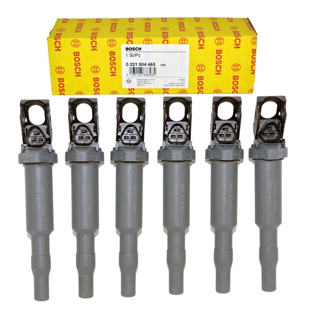 6x BOSCH Zündspule für BMW E87 E90 E91 E60 E61 E63 E64 E65-67 Z4 E85 E86 N52