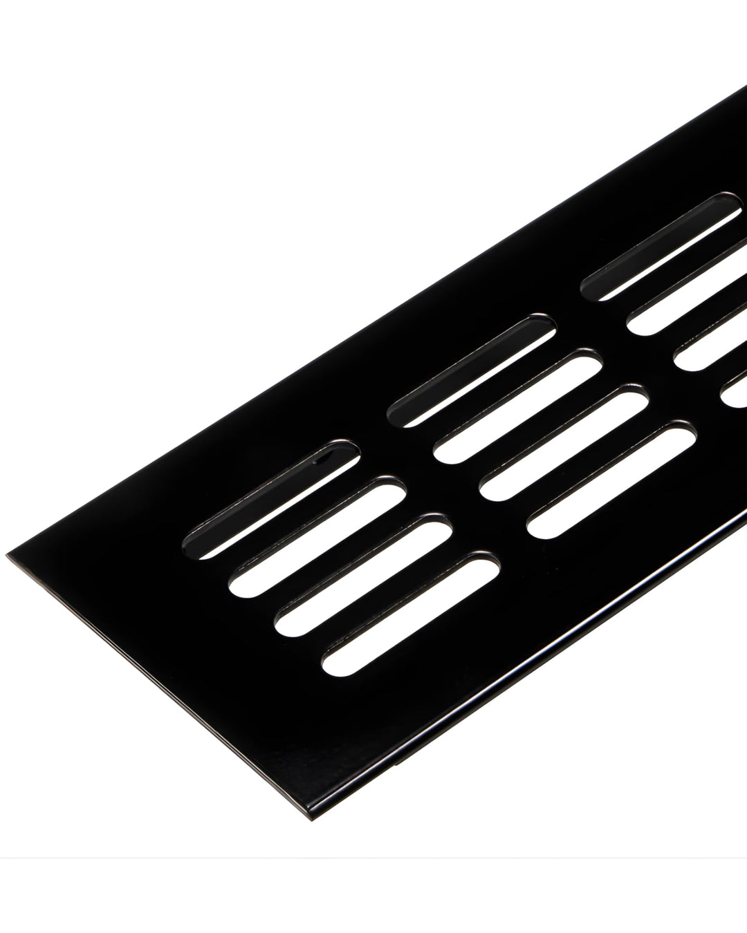 Gedotec Lüftungsgitter rechteckig aus Aluminium - 1 Stück Abluftgitter Schwarz Matt - Heizungsgitter