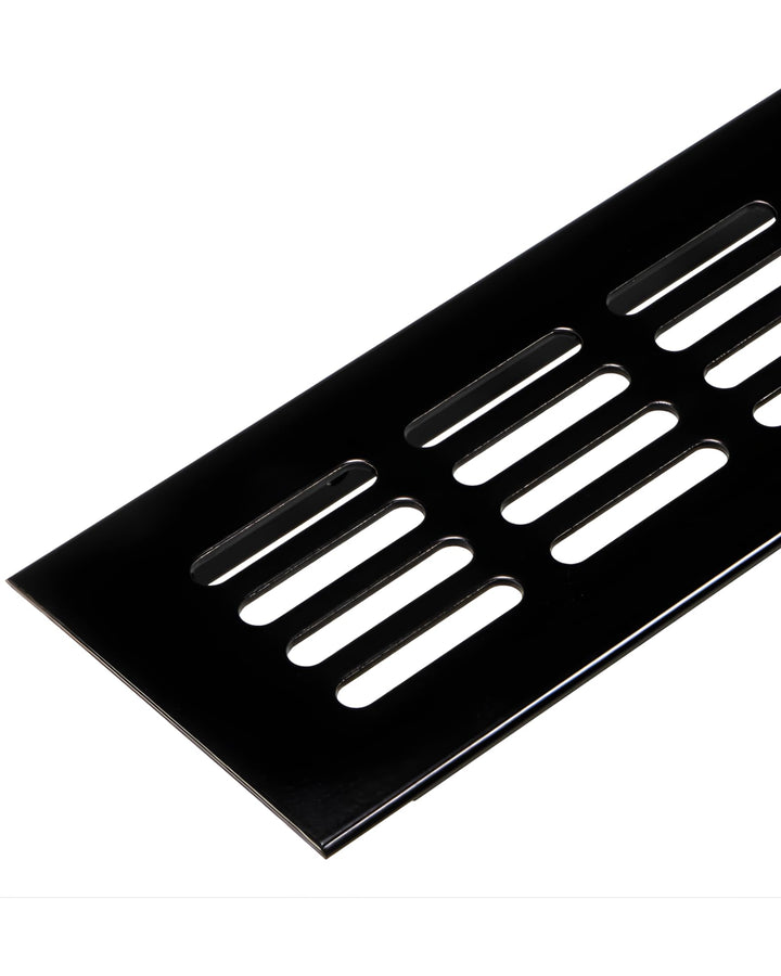 Gedotec Lüftungsgitter rechteckig aus Aluminium - 1 Stück Abluftgitter Schwarz Matt - Heizungsgitter