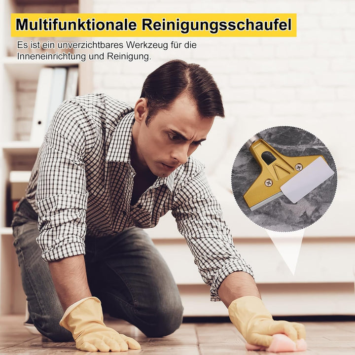 2 Stück Tapetenentferner Set mit 20 Ersatzklingen und Schutzhülle,4'' Tapetenschaber mit Gummigriff,