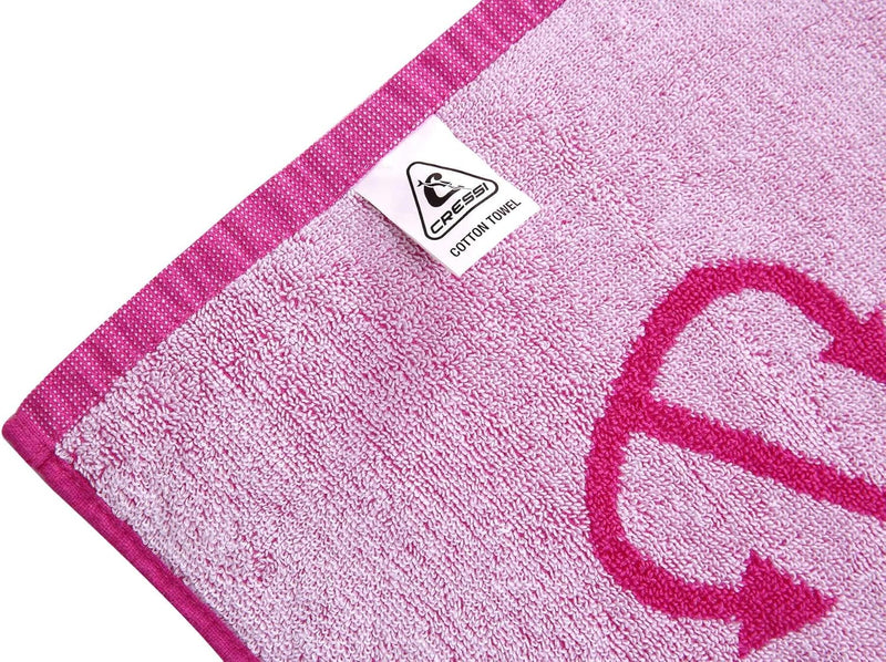 Cressi Cotton Frame Beach Towel - Erwachsene Strandtuch/Hochwertiges Sporthandtuch 90x180cm Fuchsia,