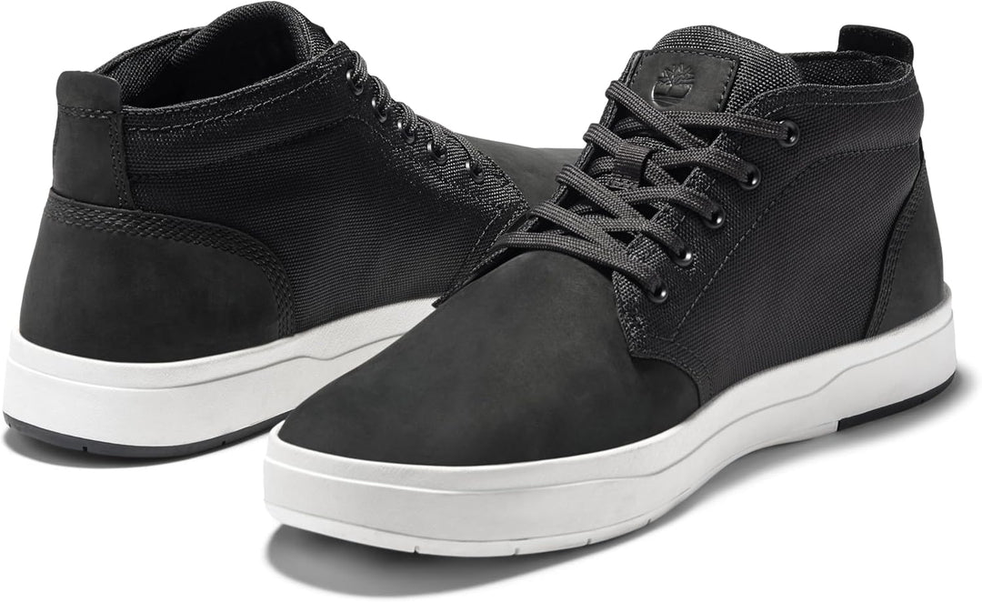 Timberland Herren Davis Square F/L Chukka Trainers and Sneakers Shoes 40 EU Schwarz Black Nubuck, 40