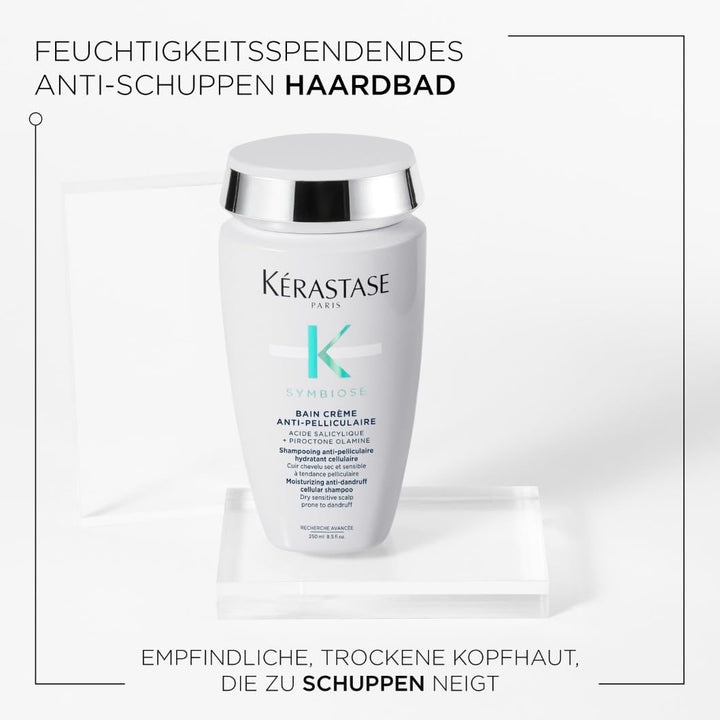 Kérastase, Symbiose, Anti-Schuppen Pflegeroutine mit Shampoo und Pflegespülung, Für empfindliche, tr