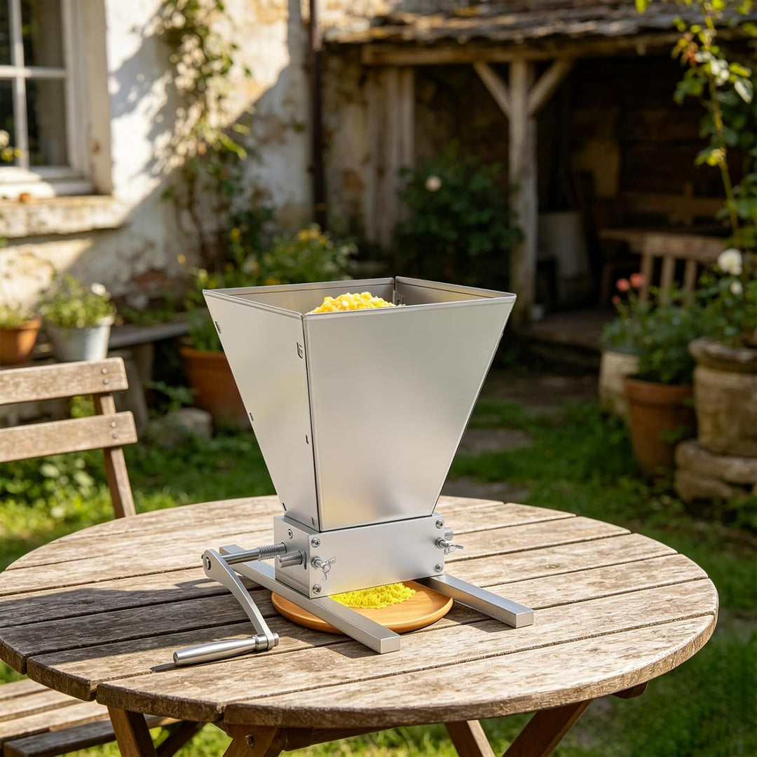 Getreidemühle Manuell, 4L Getreidequetsche, Einstellbarer Walzenabstand | Edelstahl Haferquetsche, G