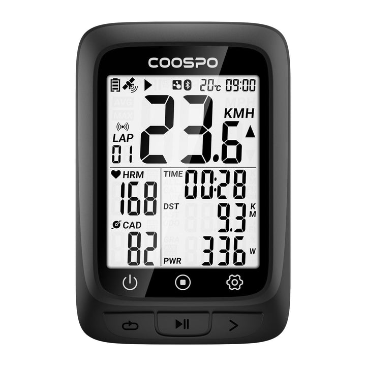 COOPSO BC107 Fahrradcomputer GPS Kabellos Drahtloser Fahrradtacho Kilometerzähler, Bluetooth5.0 ANT+