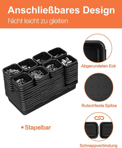 AXNSATRE Sortierbox Schubladen Werkstatt Werkzeug Organizer - 19 Stück Schubladen Ordnungssystem, We