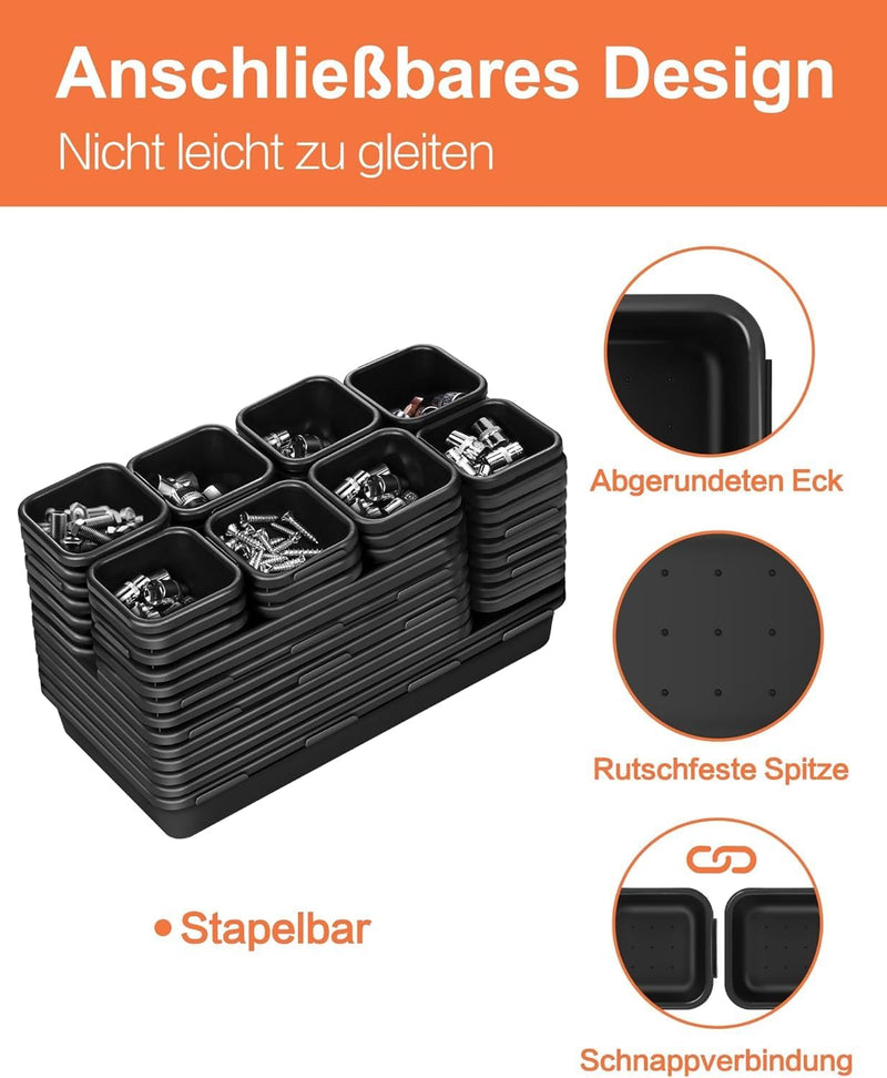 AXNSATRE Sortierbox Schubladen Werkstatt Werkzeug Organizer - 19 Stück Schubladen Ordnungssystem, We