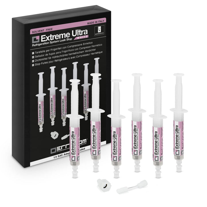ERRECOM Extreme Ultra White 6 x 6 ml Turafalle für Kühlschränke mit luftdichtem Kompressor und R600