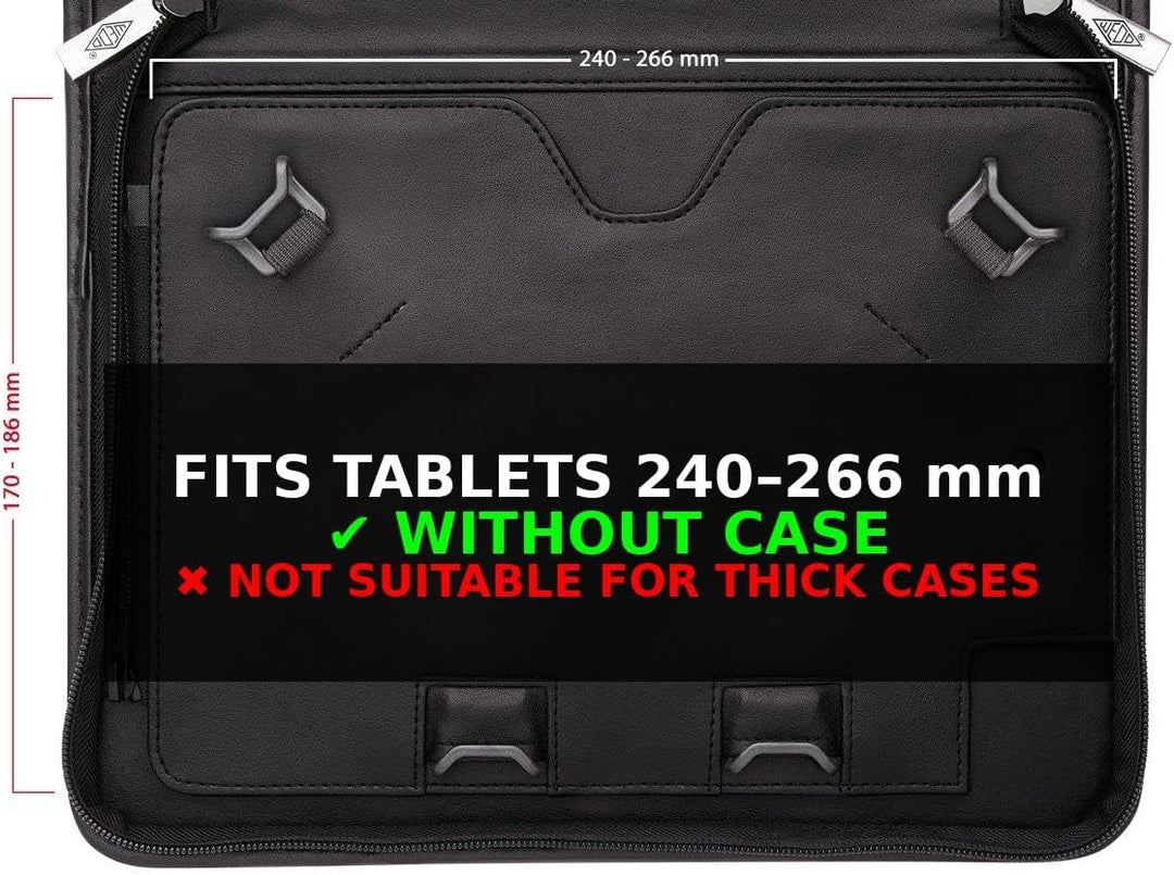 Wedo 5875901 Tablet Organizer Elegance (mit Universalhalter für Tablet PC (9,7 bis 10,1 Zoll)) schwa