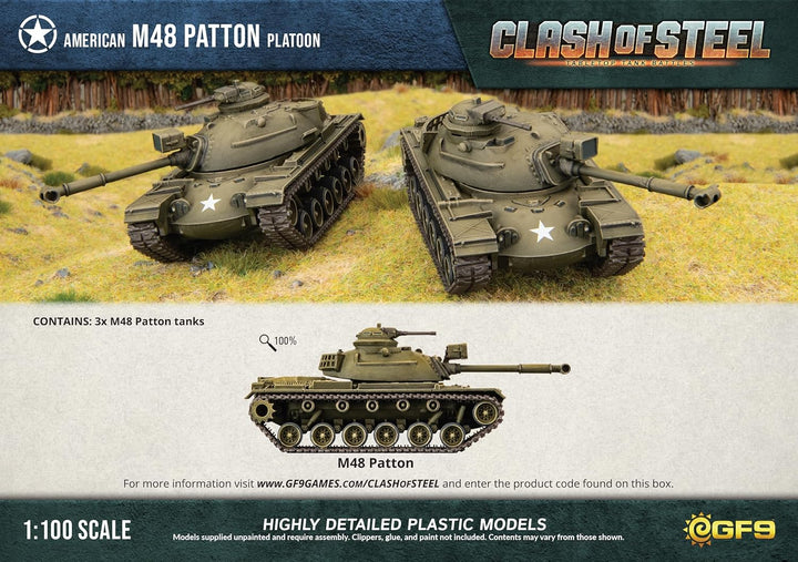 Gale Force Nine - Clash of Steel - M48 Medium Tank Platoon