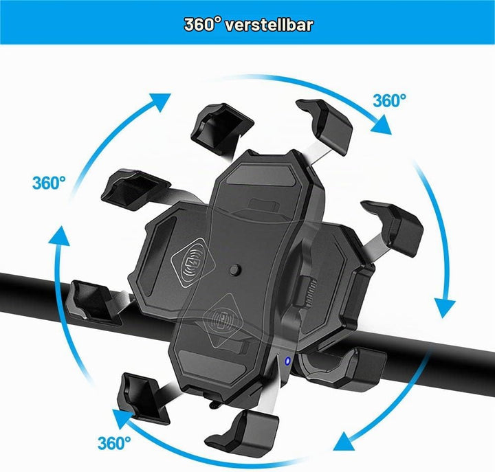 iMESTOU Motorrad Wireless Telefonhalterung 15W Qi &amp; USB Quick Charger 3.0 Lenker/Rückspiegel Mobile
