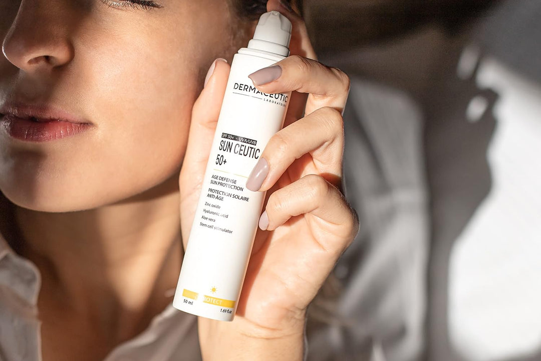 Dermaceutic Sun Ceutic 50+ - Protección solar antienvejecimiento con filtro UV, ácido hialurónico, A