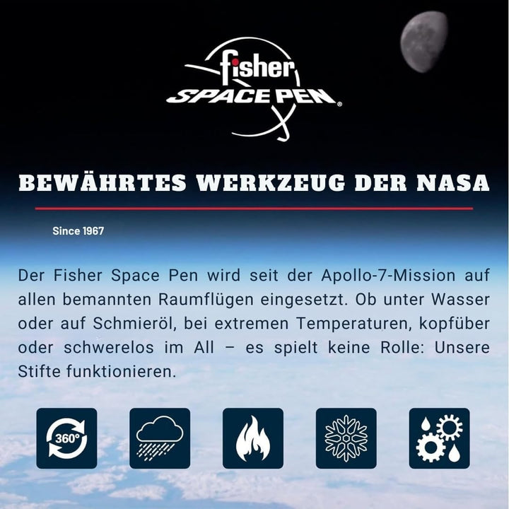 Fisher Space Pen 400 Cl mittel schwarz 1pièce (S) – Kugelschreiber (schwarz, chrom, mittel, 1 Stück
