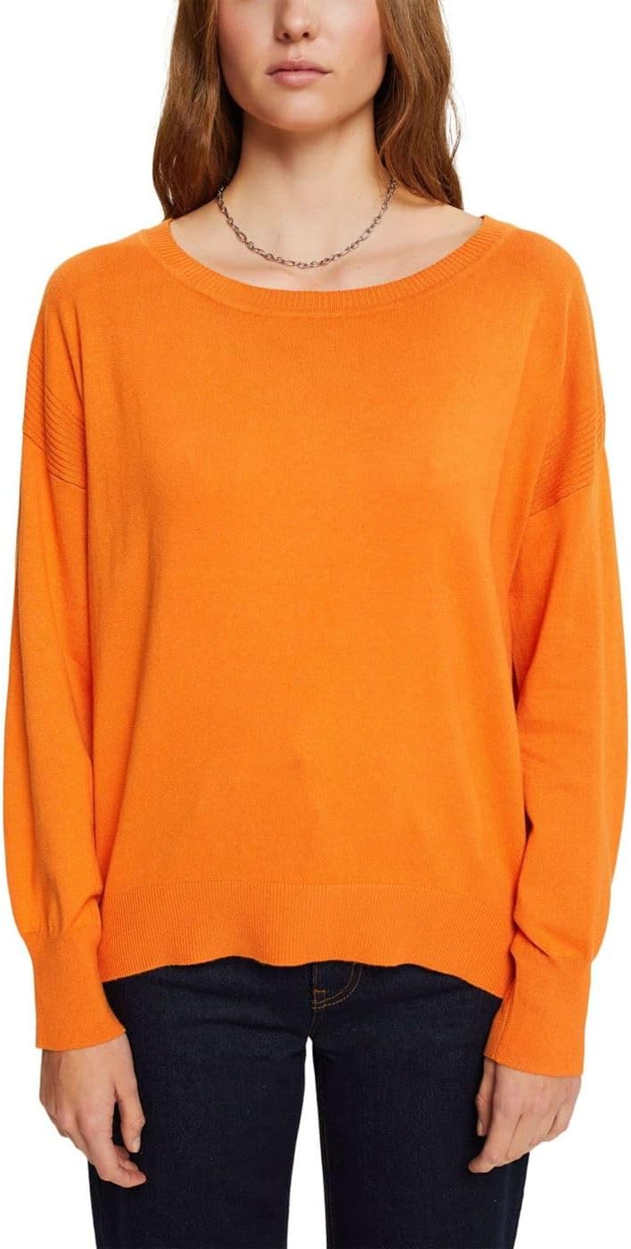 ESPRIT Strickpullover im Loose Fit XS Golden Orange, XS Golden Orange