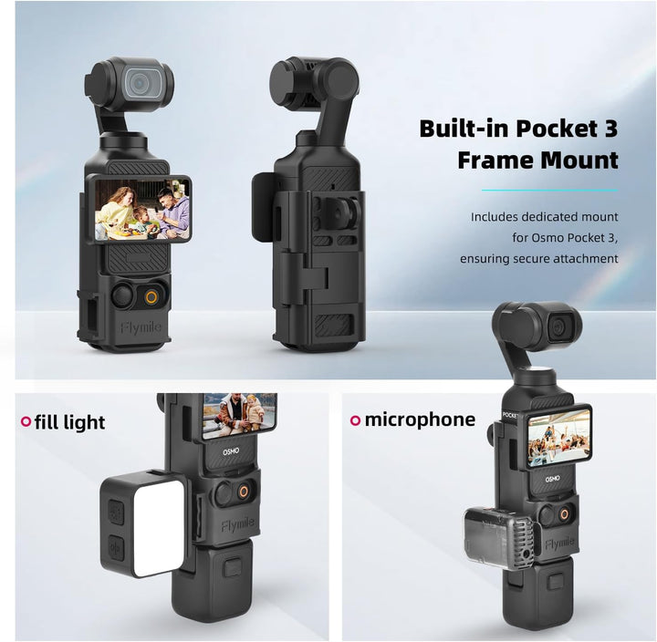2M Pocket 3 4 Selfie Stick Stativ für GoPro Action Kamera, ausziehbarer Vlog Halter, kompatibel mit