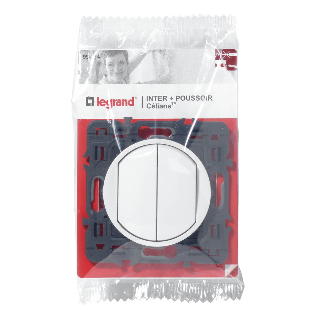 Legrand Celiane LEG99734 Schalter/Wechselschalter zur Selbstmontage, 6 A, Weiss, weiss