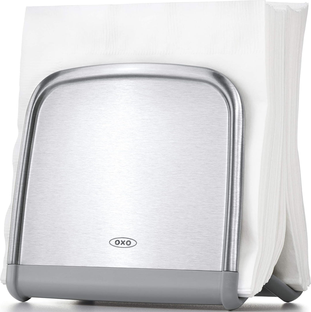 OXO Good Grips Serviettenhalter/Napkin Holder „Neat“ aus Edelstahl, Serviettenhalter