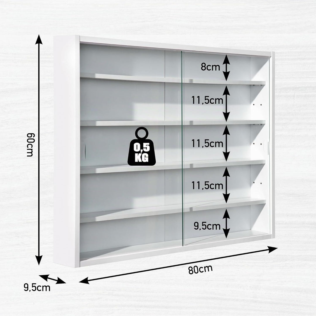 Inter Link - Sammlervitrine - Hängevitrine - Wandregal - Glasvitrine - Wandvitrine - Hängeregal - Sc