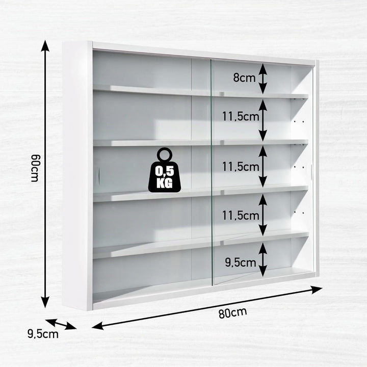 Inter Link - Sammlervitrine - Hängevitrine - Wandregal - Glasvitrine - Wandvitrine - Hängeregal - Sc