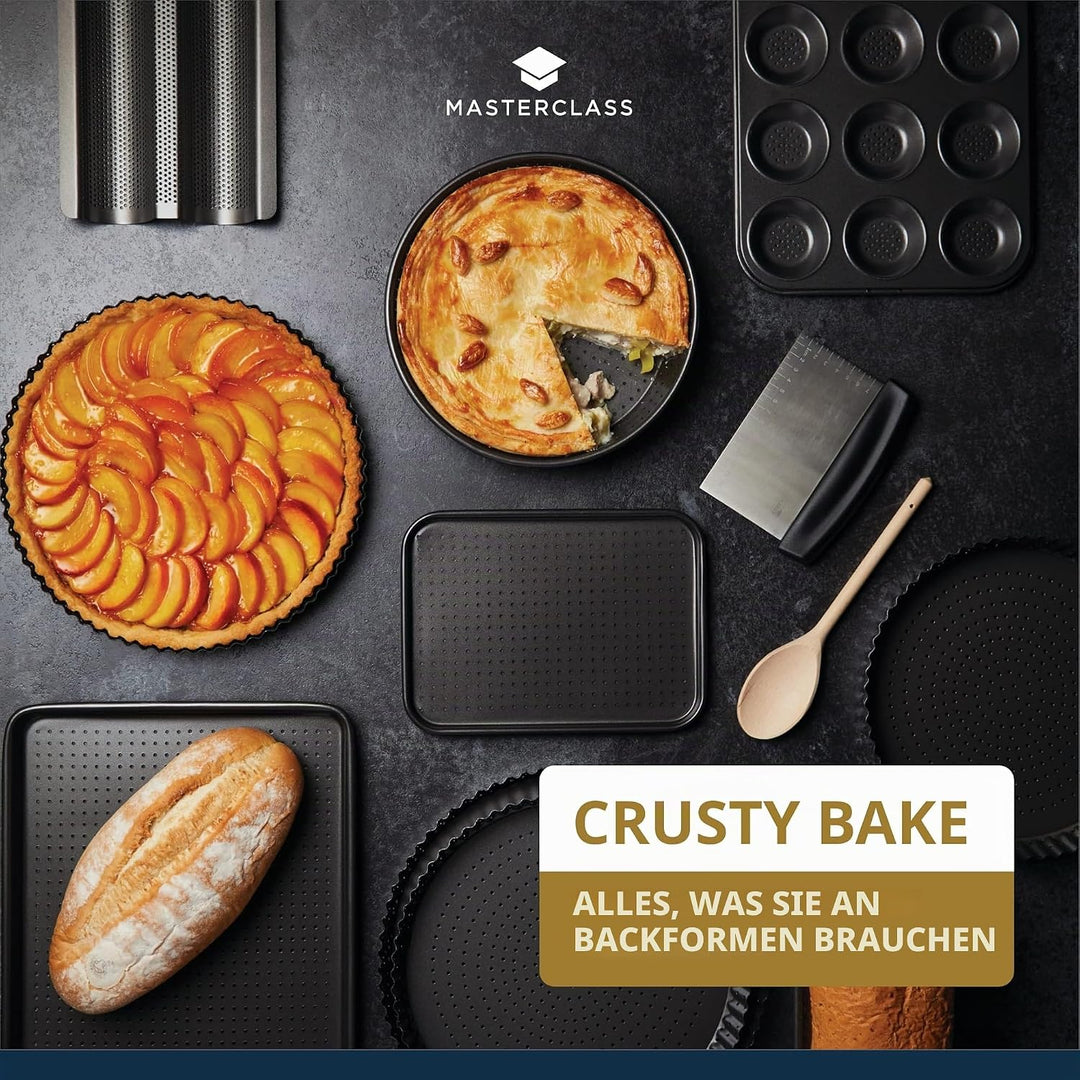 MasterClass Crusty Bake Brotbackform mit perforierten Löchern, 1 Pfund Brotbackform, Edelstahl-Backf
