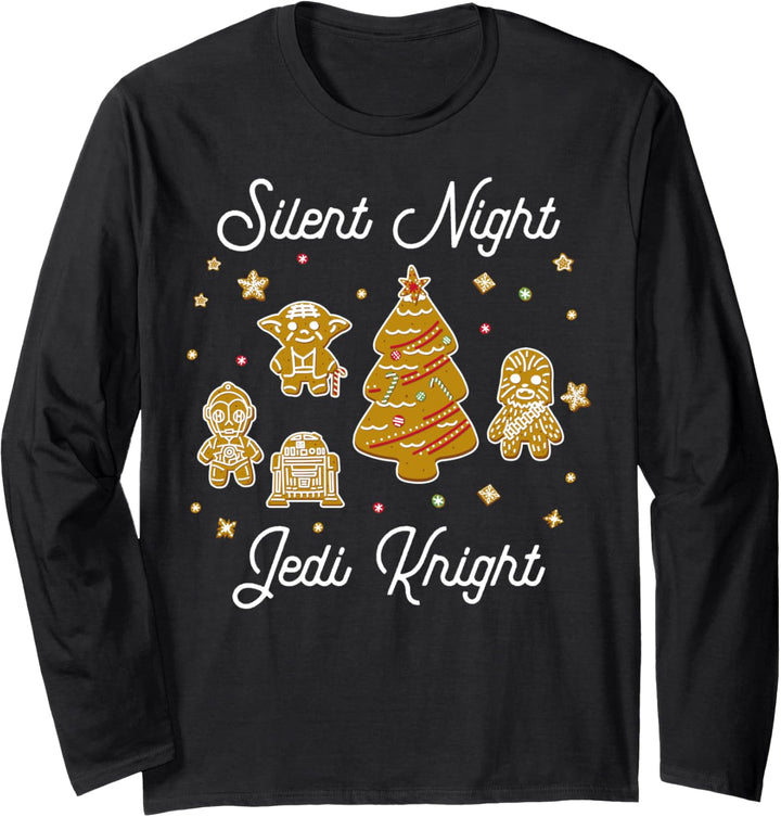 Star Wars Christmas Silent Night Jedi Knight Gingerbread Langarmshirt