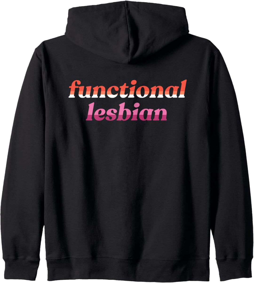 Functional Lesbian Orange Pink LGBTQ Gay Pride Flag Meme Kapuzenjacke