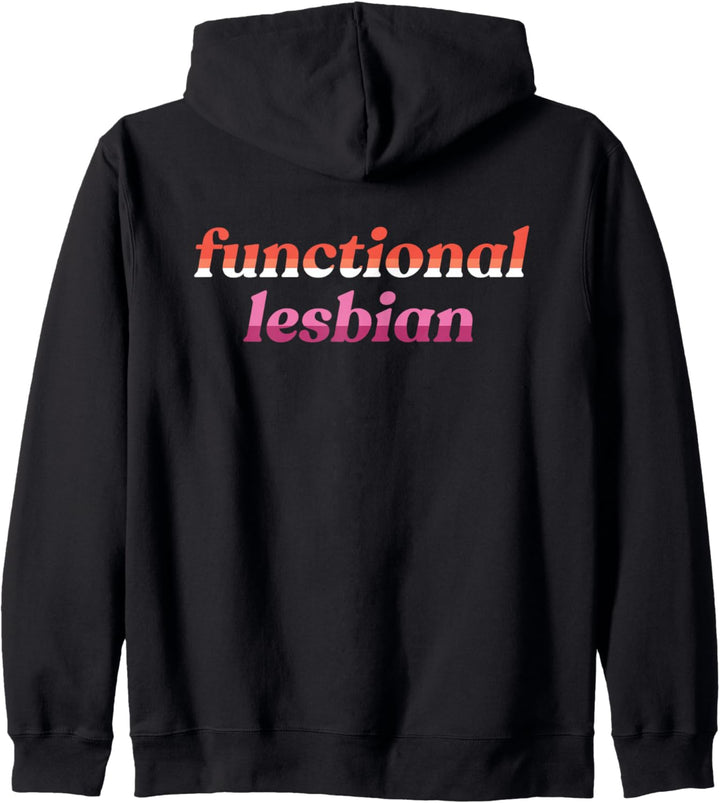 Functional Lesbian Orange Pink LGBTQ Gay Pride Flag Meme Kapuzenjacke