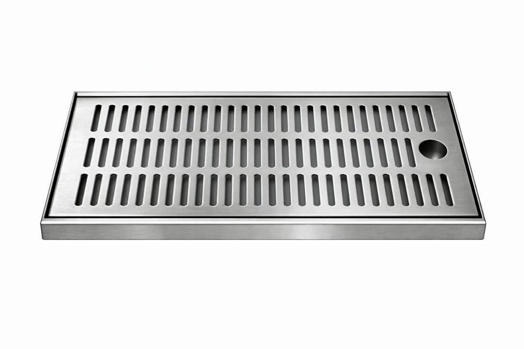 Tropfblech zum Auflegen 2 Teilig aus Edelstahl 440x195x27mm