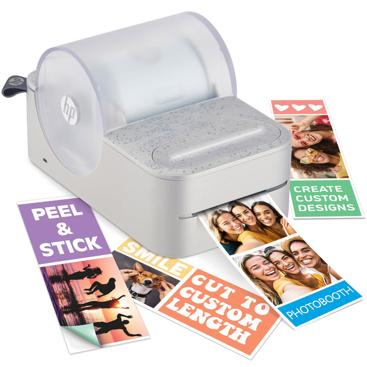 Tragbarer HP Sprocket Panorama-Sofortfarbdrucker (weiss) 2 x 0,5 bis 9 Zoll Zink-Klebepapier – Erste