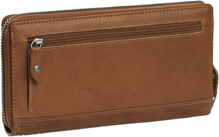 The Chesterfield Brand Wax Pull Up Halle Leder RFID Geldbörse 19 cm, Cognac, Einheitsgrösse, Modern