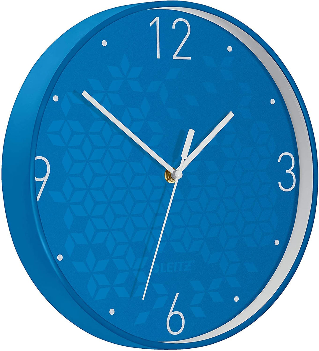 Leitz Wanduhr WOW, Blau, 32.5 x 31.1 cm WOW Blau, WOW Blau