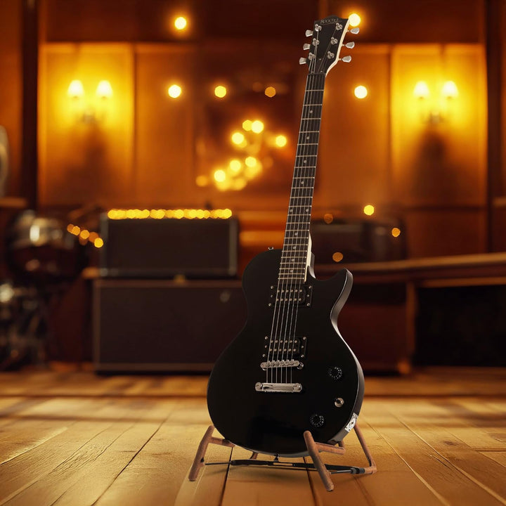 Rocktile LP-100 BL E-Gitarre (Korpus: Linde, Palisander Griffbrett, Finish: Schwarz High Gloss) Schw
