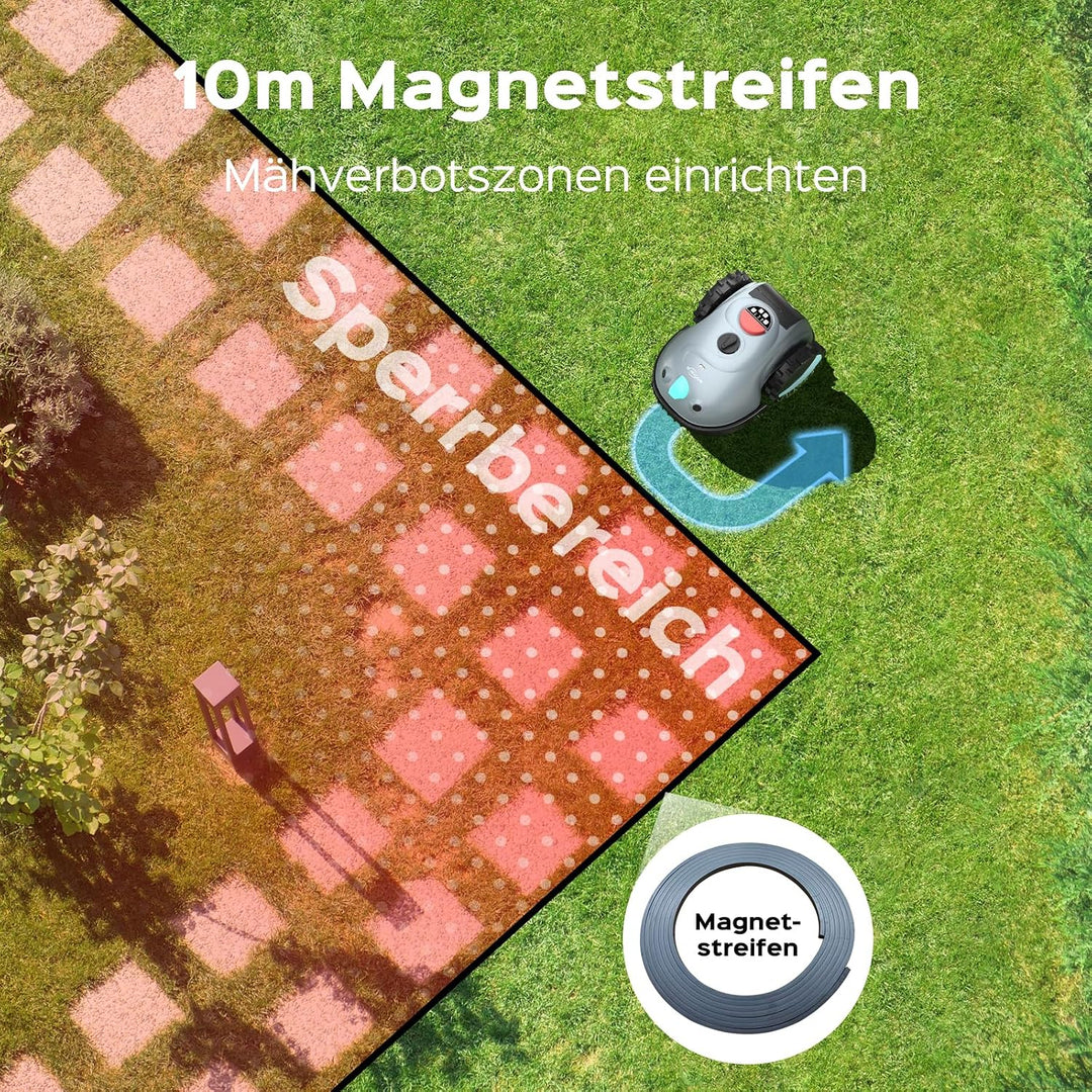 V100 Mähroboter ohne Begrenzungskabel Rasenroboter mit Kamera, Hindernisvermeidung, Vision Navigatio