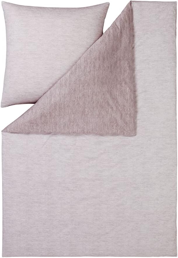 ESTELLA Bettwäsche Emil | Altrosa | 135x200 + 80x80 cm | bügelfreie Interlock-Jersey-Qualität | pfle