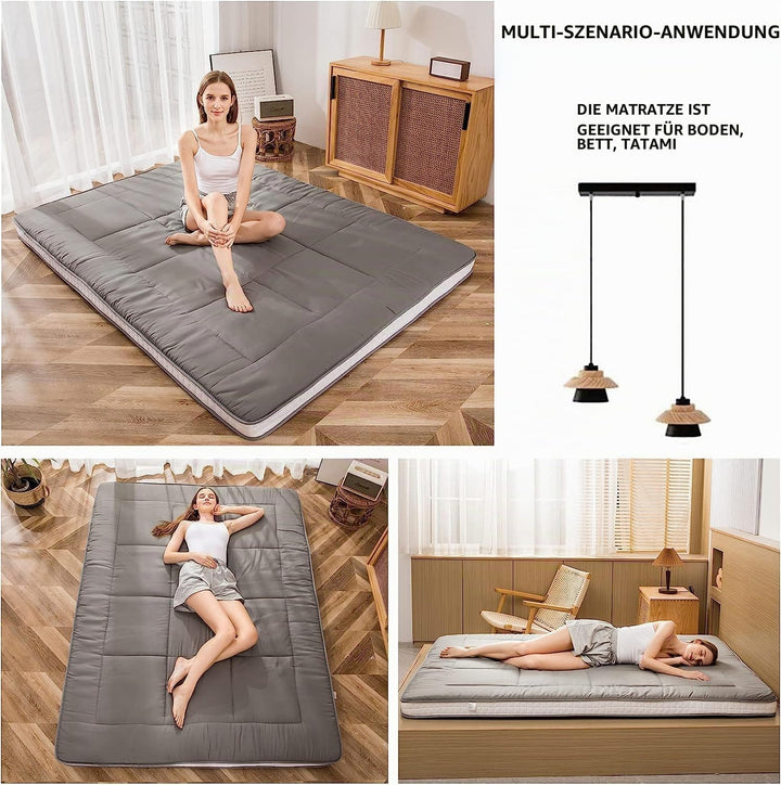 MAXYOYO Futon Matratze, Gepolsterte Japanische Bodenmatratze Gesteppte Bett Matratzenauflage, Extra