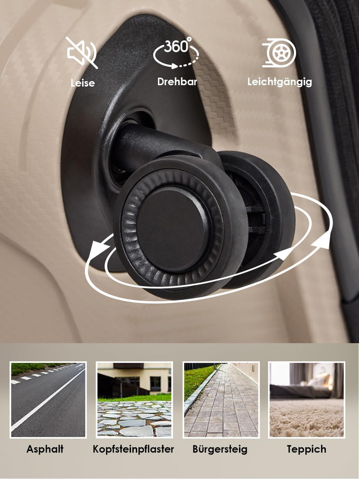 Smartbox Grosser Koffer XL Erweiterbar 76 cm, 111–120L Check-in Reisekoffer, Leichter Hartschalen Tr