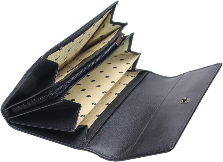 Esquire Peru Geldbörse RFID Leder 18,5 cm Einheitsgrösse Schwarz, Einheitsgrösse Schwarz