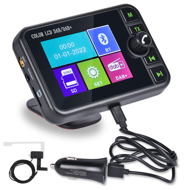 Hikity DAB+ Adapter Antennentuner für Autoradio Digital Empfänger Externe DAB Box Adapter Tuner Komp