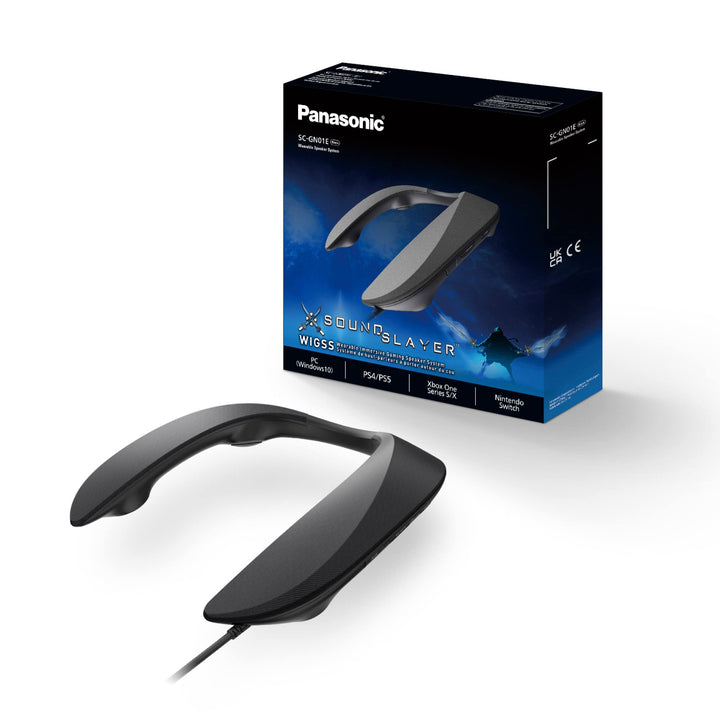 Panasonic SC-GN01 Gaming Nacken-Lautsprecher (eingebautes Mikrofon, USB, leicht, auch perfekt für Ho