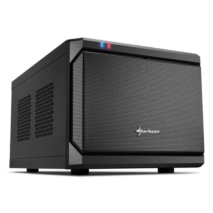 Sharkoon QB One PC-Gehäuse (Mini-ITX, 2X 2,5/3,5 interne, 2X USB 3.0/2.0),Schwarz