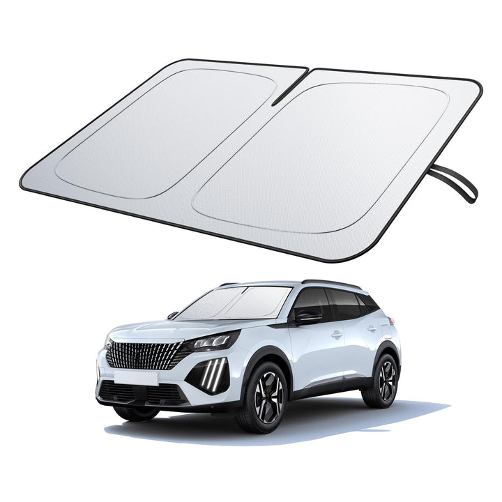 BIXUAN Frontscheiben-Sonnenschutz kompatibel mit Peugeot 2008 2014-2019 Auto Sonnenschutz Abdeckung
