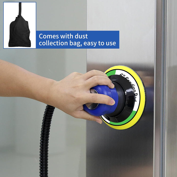 Uten 15,2 cm Luft-Exzenterschleifer, Dual-Aktion, pneumatischer Handflächenschleifer mit Geschwindig