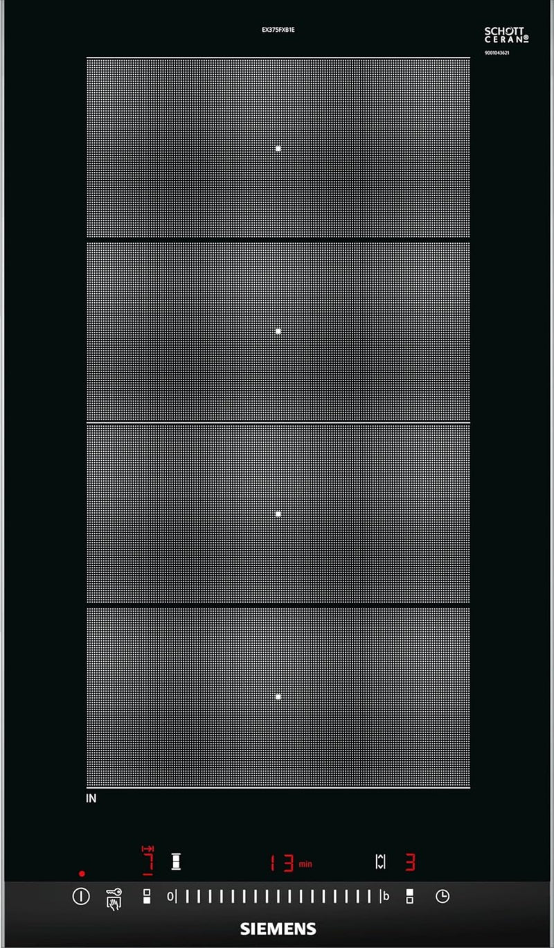 Siemens EX375FXB1E iQ700 Kochfeld Elektro / Ceran/Glaskeramik / 30,2 cm / Power Boost Funktion, Schw