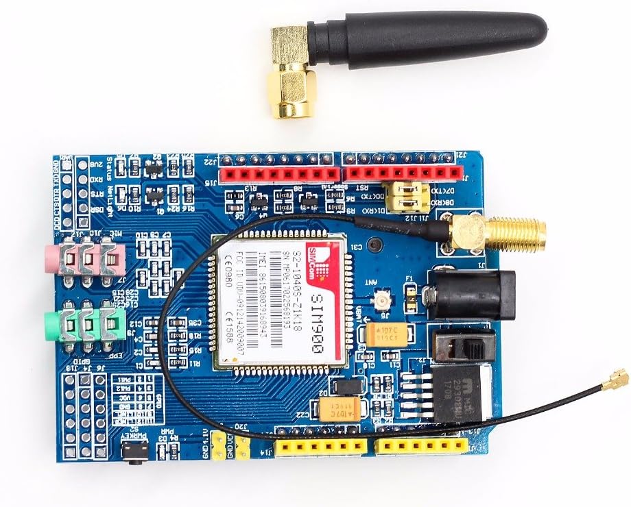 TECNOIOT SIM900 GPRS/GSM Shield Development Board Quad-Band Module with Antenna | SIM900 GPRS/GSM-Sc